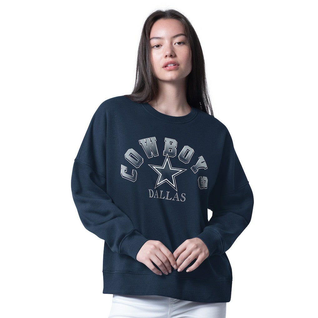 Dallas Cowboys G-III 4Her by Carl Banks Women's Oversized Feud Sweatshirt Navy