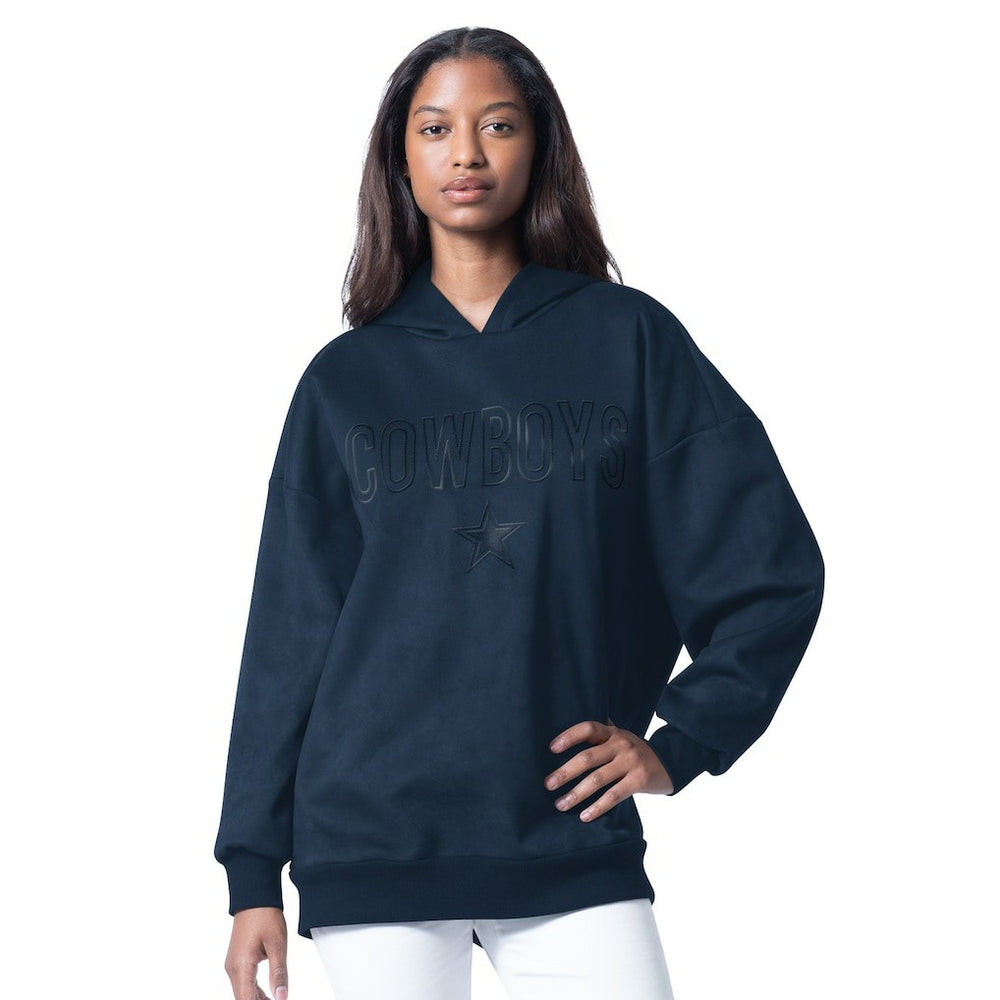 Dallas Cowboys G-III 4Her by Carl Banks Women's Best Hitter Oversized Tunic Pullover Hoodie Navy