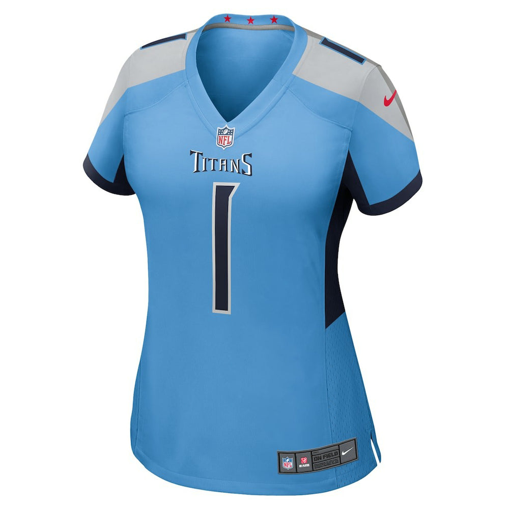 Cameron Ward Tennessee Titans Women's 2025 NFL Draft First Round Pick Game Jersey Light Blue