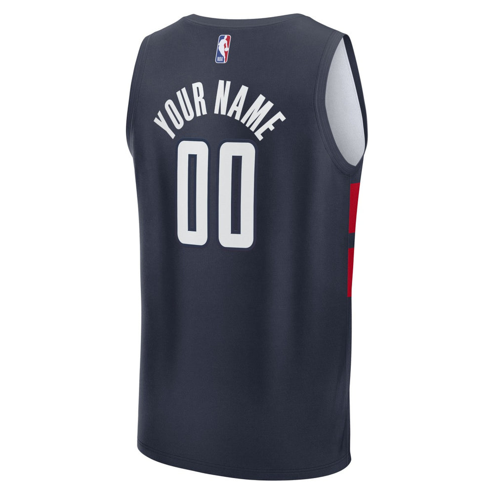 Washington Wizards Fast Break Custom Jersey Statement Edition Navy