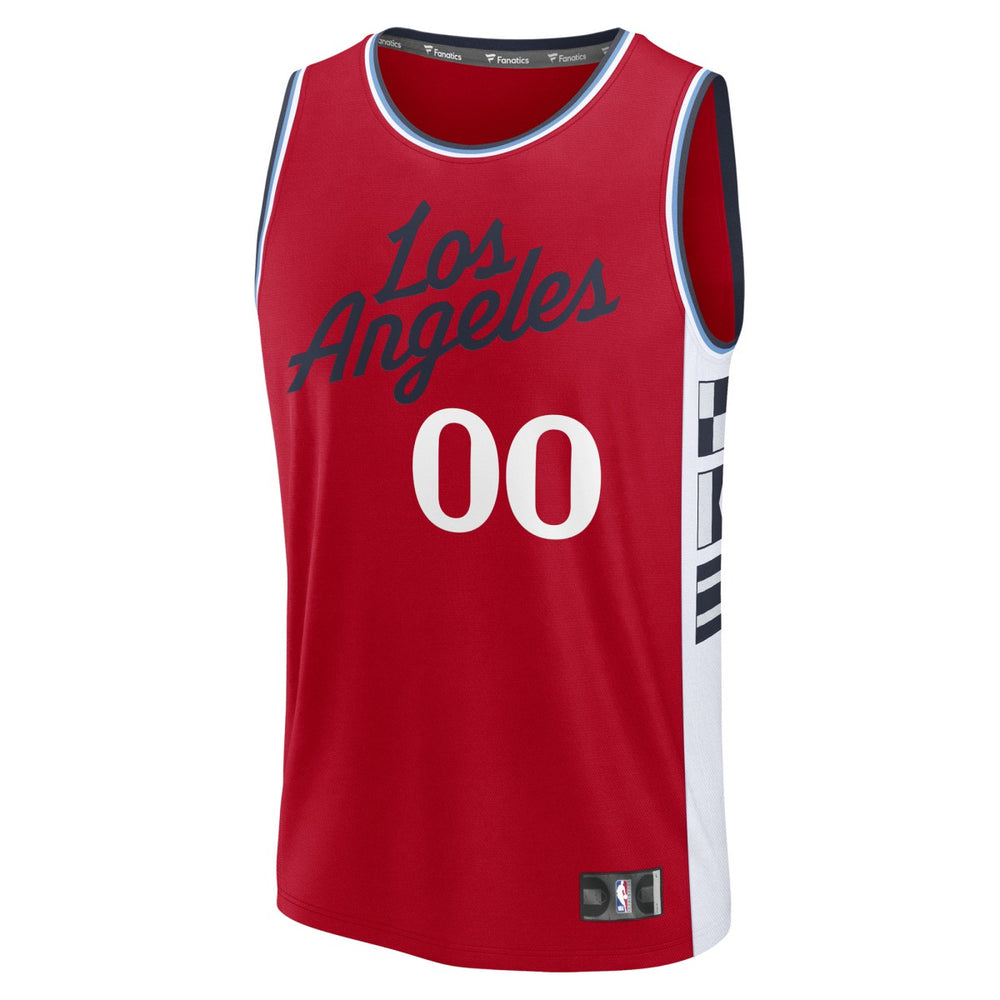 LA Clippers Youth Fast Break Custom Replica Jersey Red Statement Edition