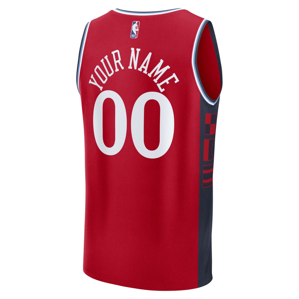 LA Clippers Youth Fast Break Custom Replica Jersey Red Statement Edition