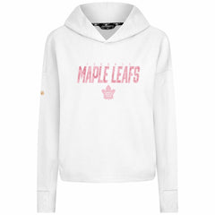 NHL Toronto Maple Leafs Levelwear Women's Mother's Day Sweet Floral Pullover Hoodie - White