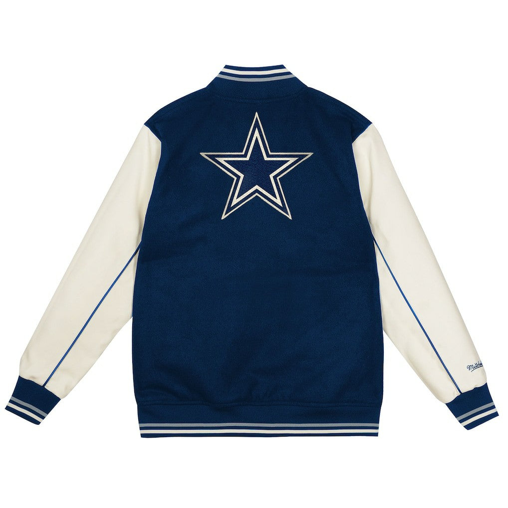 Dallas Cowboys Youth Full-Snap Varsity Jacket Navy/Cream