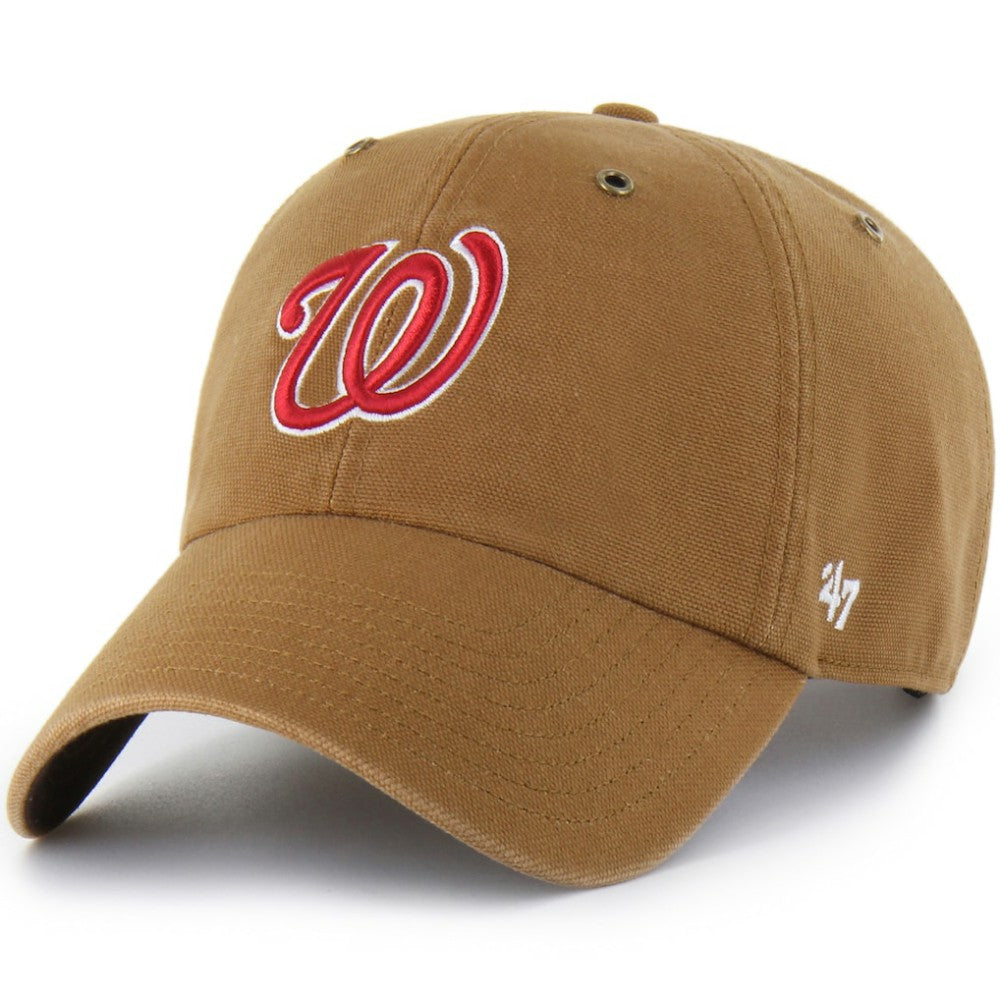 Washington Nationals Carhartt x '47 Clean Up Adjustable Hat - Brown Hats