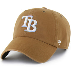 Tampa Bay Rays Carhartt x '47 Clean Up Adjustable Hat - Brown Hats
