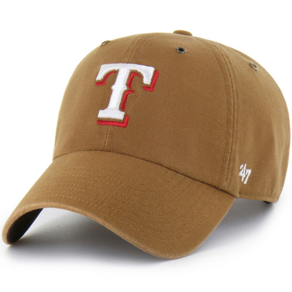 Texas Rangers Carhartt x '47 Clean Up Adjustable Hat - Brown Hats