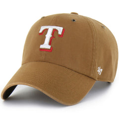 Texas Rangers Carhartt x '47 Clean Up Adjustable Hat - Brown Hats