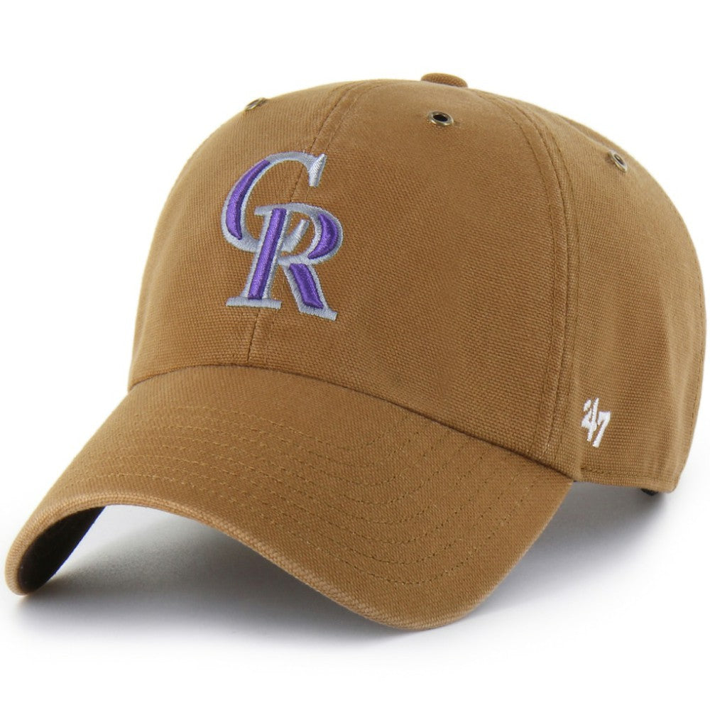 Colorado Rockies Carhartt x '47 Clean Up Adjustable Hat - Brown Hats