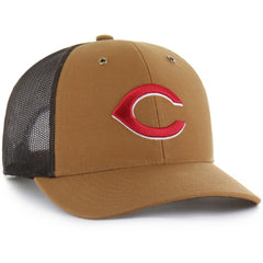 Cincinnati Reds Carhartt x '47 Trucker Adjustable Hat - Brown Hats