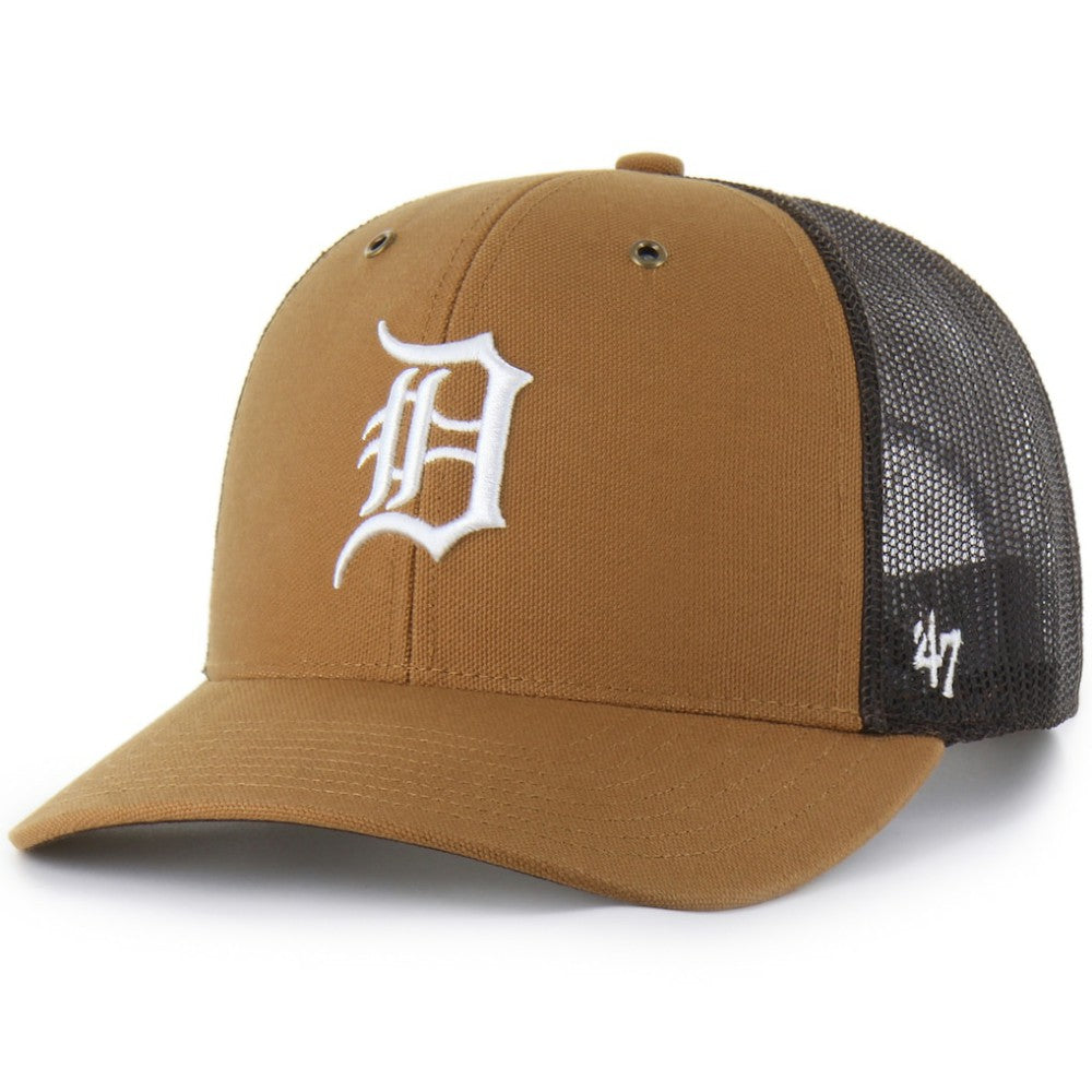 Detroit Tigers Carhartt x '47 Trucker Adjustable Hat - Brown Hats