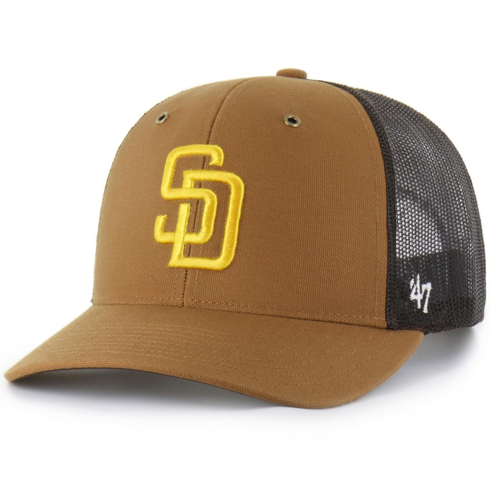 San Diego Padres Carhartt x '47 Trucker Adjustable Hat - Brown Hats