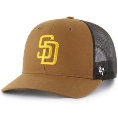 San Diego Padres Carhartt x '47 Trucker Adjustable Hat - Brown Hats