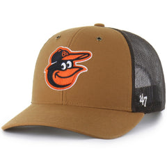 Baltimore Orioles Carhartt x '47 Trucker Adjustable Hat - Brown Hats