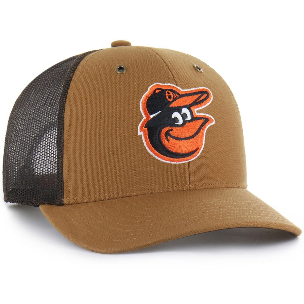 Baltimore Orioles Carhartt x '47 Trucker Adjustable Hat - Brown Hats