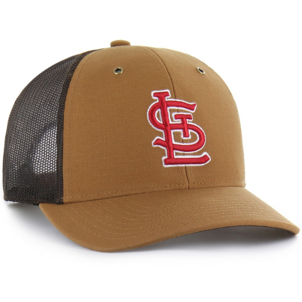 St. Louis Cardinals Carhartt x '47 Trucker Adjustable Hat - Brown Hats