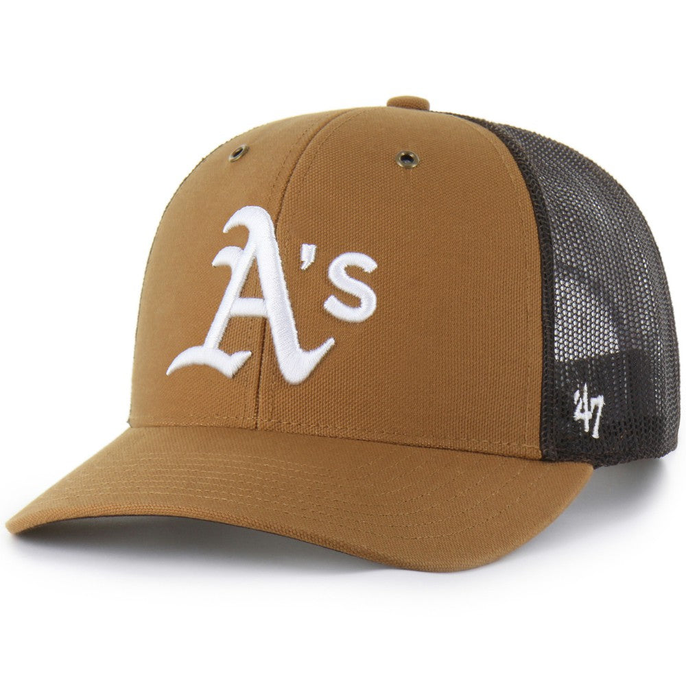 Athletics Carhartt x '47 Trucker Adjustable Hat - Brown Hats