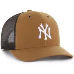 New York Yankees Carhartt x '47 Trucker Adjustable Hat - Brown Hats