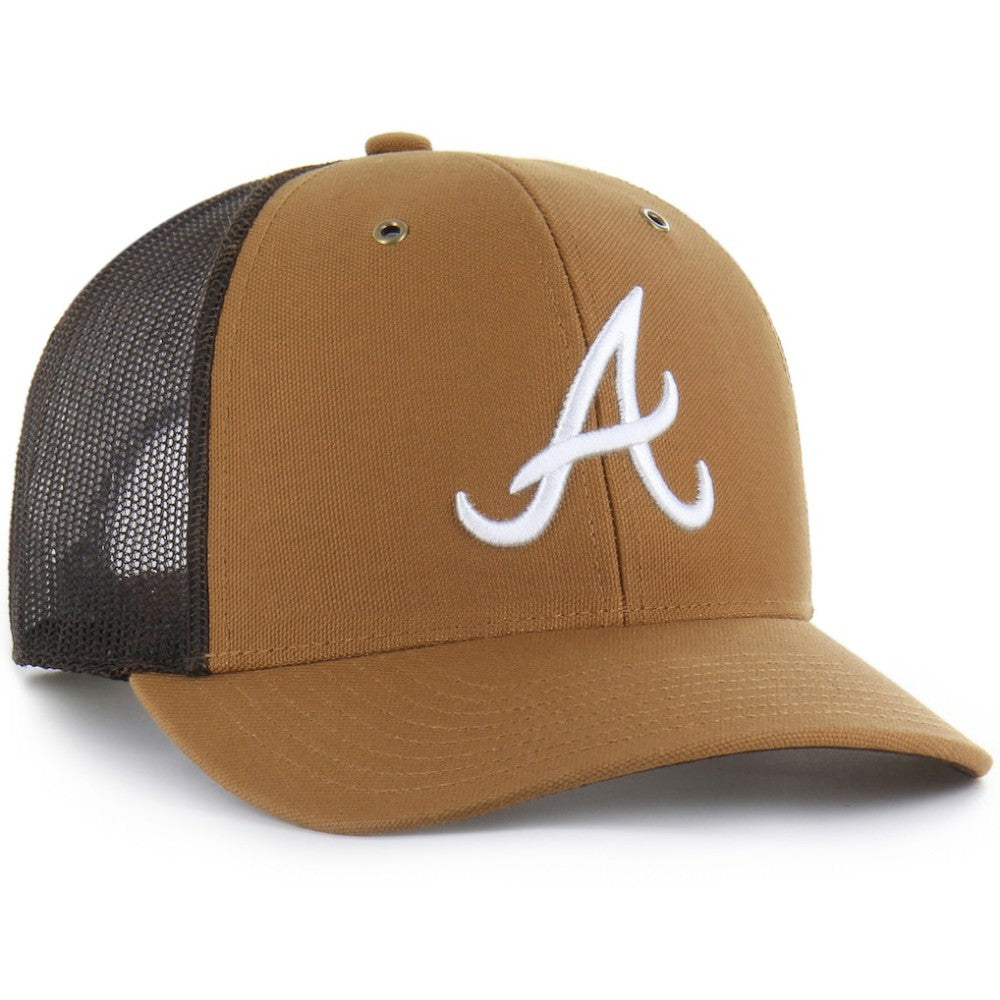Atlanta Braves Carhartt x '47 Trucker Adjustable Hat - Brown Hats