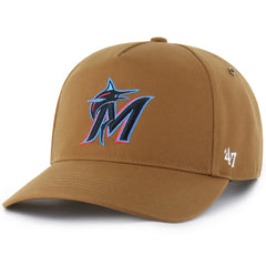 Miami Marlins Carhartt x '47 Hitch Adjustable Hat - Brown Hats