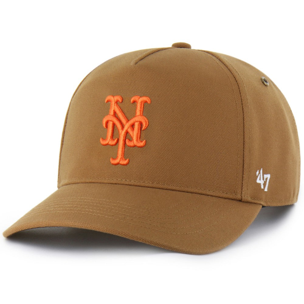New York Mets Carhartt x '47 Hitch Adjustable Hat - Brown Hats