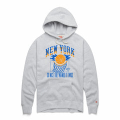 New York Knicks Homage Unisex Hometown Edition Tri-Blend Raglan Pullover Hoodie Ash