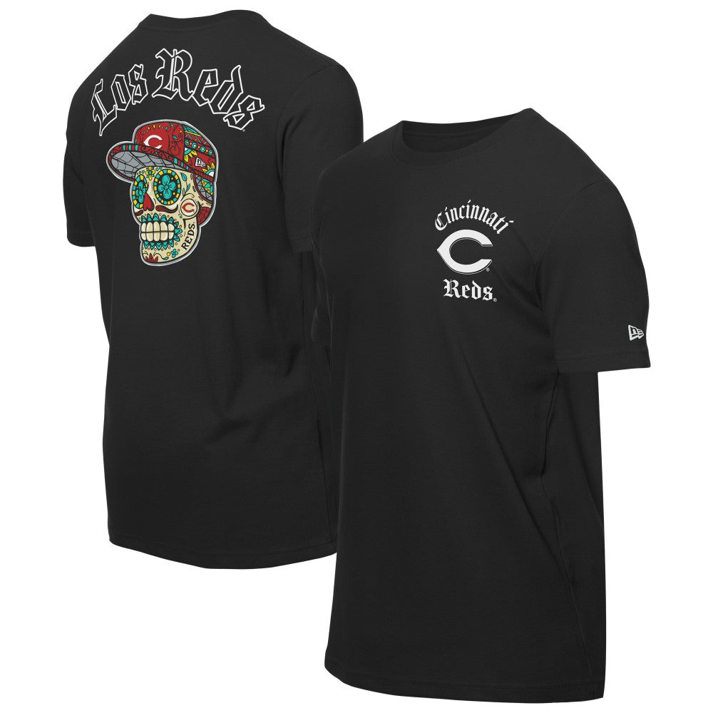 Cincinnati Reds New Era Sugar Skulls T-Shirt - Black T-shirts