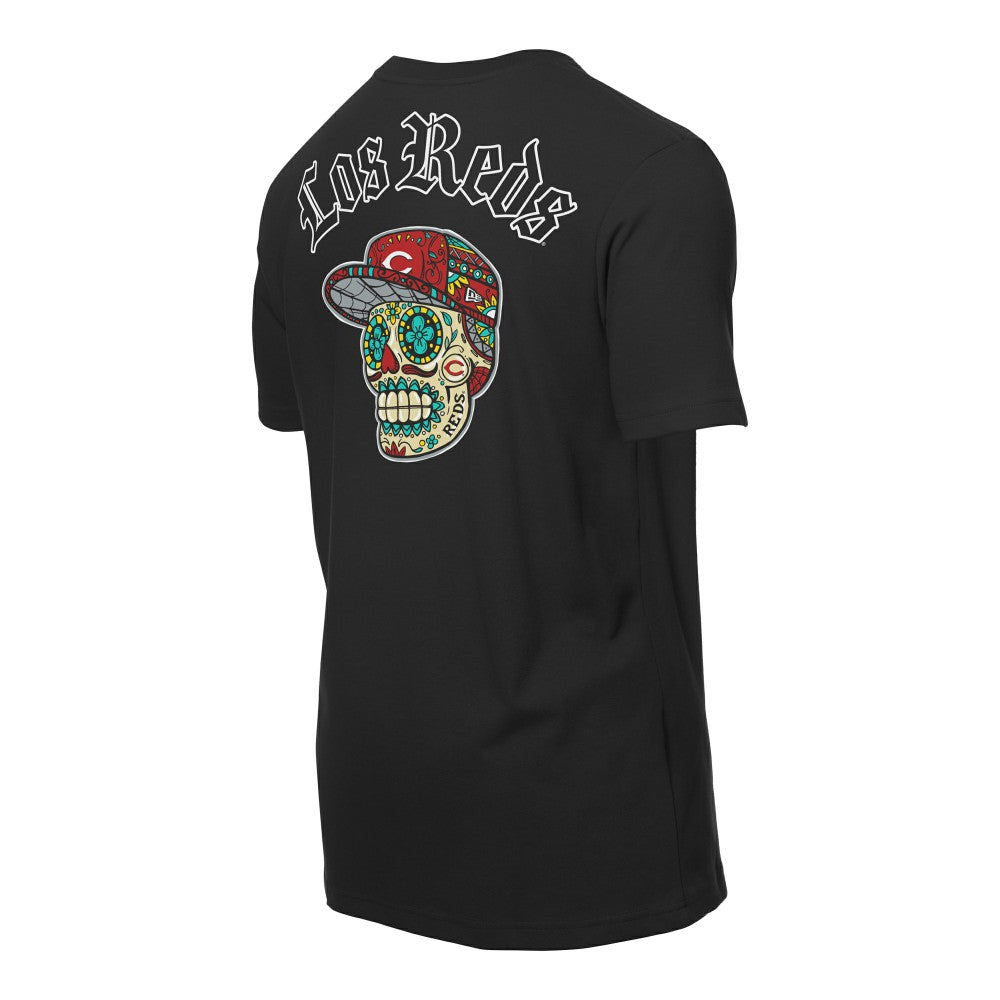 Cincinnati Reds New Era Sugar Skulls T-Shirt - Black T-shirts