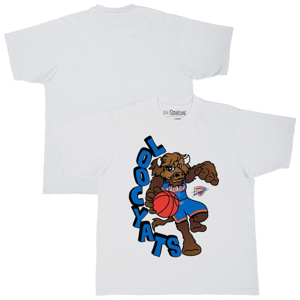 Oklahoma City Thunder Stadium Essentials NBA x Staycool Mascot Oversized T-Shirt White