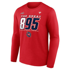 NHL Alexander Ovechkin Washington Capitals Fanatics NHL All-Time Leading Goal Scorer The Great 895 Long Sleeve T-Shirt - Red