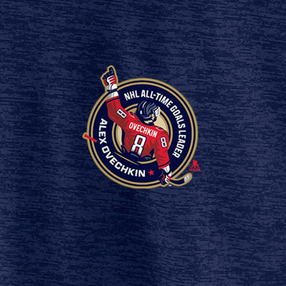 NHL Alexander Ovechkin Washington Capitals Fanatics NHL All-Time Leading Goal Scorer GR8 895 Quarter-Zip Top - Navy