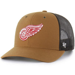 NHL Detroit Red Wings Carhartt x '47 Trucker Adjustable Hat - Brown