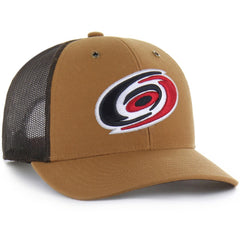 NHL Carolina Hurricanes Carhartt x '47 Trucker Adjustable Hat - Brown