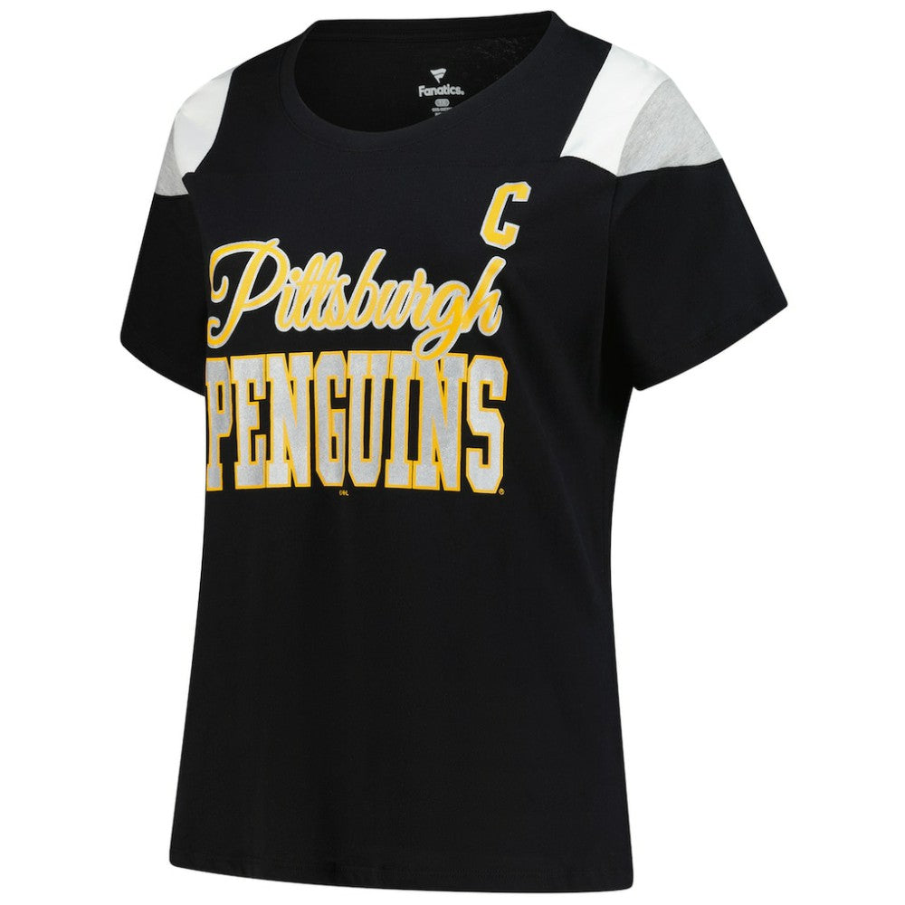 NHL Sidney Crosby Pittsburgh Penguins Fanatics Women's Plus Size Name & Number Scoop Neck T-Shirt - Black