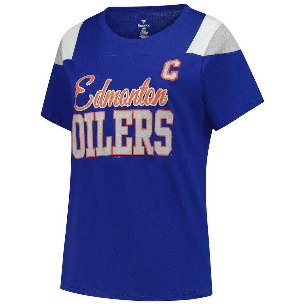 NHL Connor McDavid Edmonton Oilers Fanatics Women's Plus Size Name & Number Scoop Neck T-Shirt - Royal