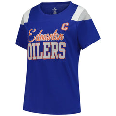 NHL Connor McDavid Edmonton Oilers Fanatics Women's Plus Size Name & Number Scoop Neck T-Shirt - Royal
