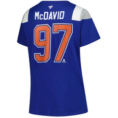 NHL Connor McDavid Edmonton Oilers Fanatics Women's Plus Size Name & Number Scoop Neck T-Shirt - Royal