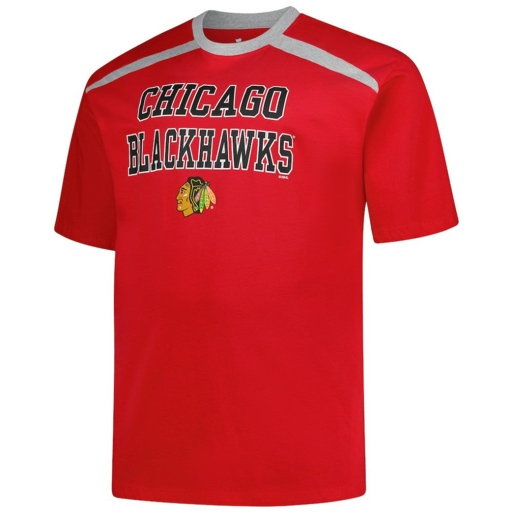 NHL Connor Bedard Chicago Blackhawks Profile Big & Tall Name & Number T-Shirt - Red