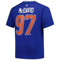 NHL Connor McDavid Edmonton Oilers Profile Big & Tall Name & Number T-Shirt - Royal