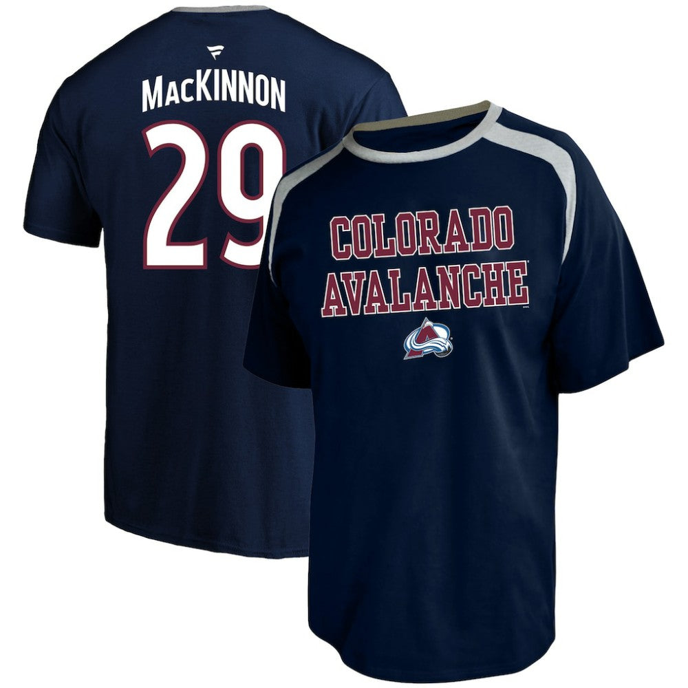 NHL Nathan MacKinnon Colorado Avalanche Profile Big & Tall Name & Number T-Shirt - Navy