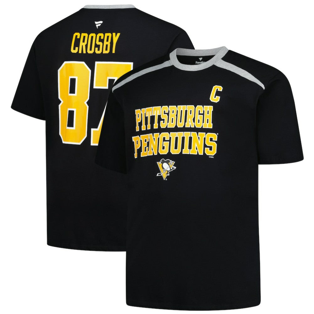 NHL Sidney Crosby Pittsburgh Penguins Profile Big & Tall Name & Number T-Shirt - Black