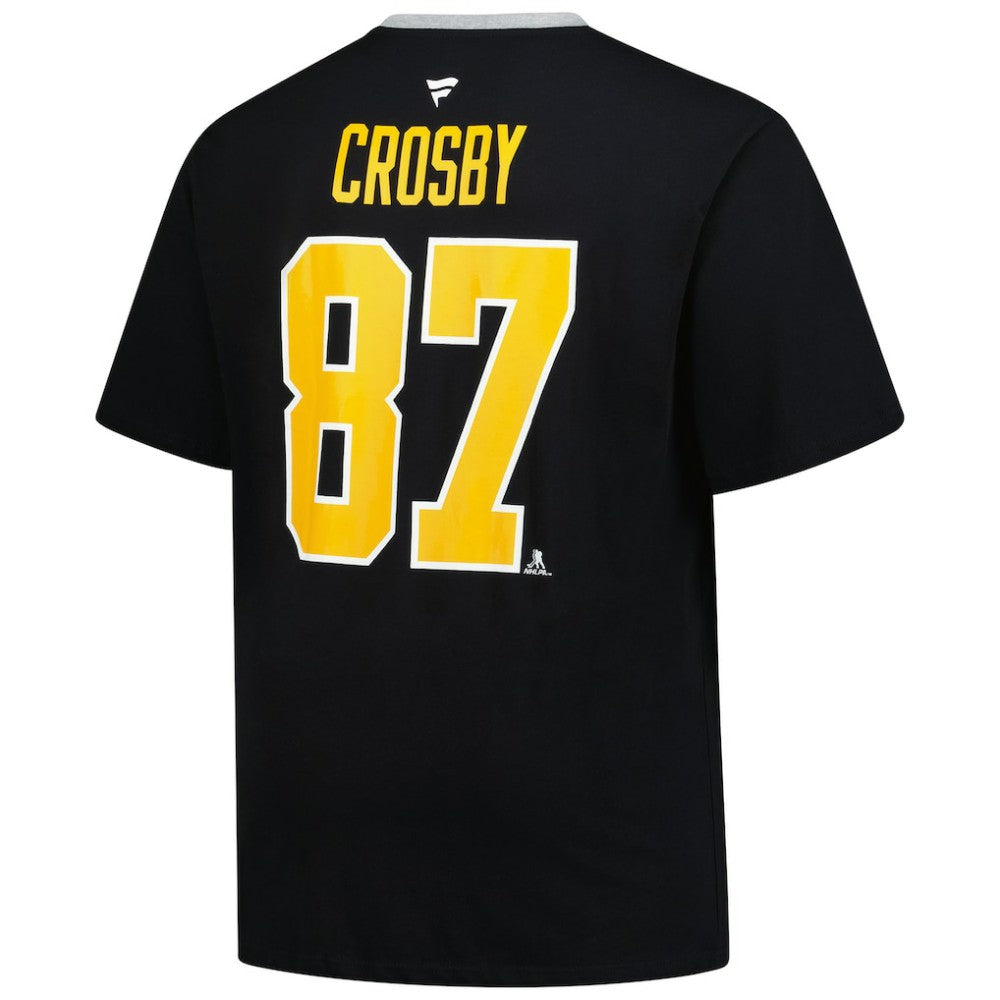 NHL Sidney Crosby Pittsburgh Penguins Profile Big & Tall Name & Number T-Shirt - Black