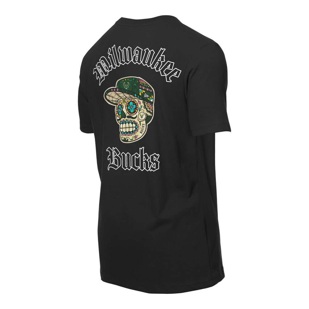 Milwaukee Bucks Sugar Skulls T-Shirt Black