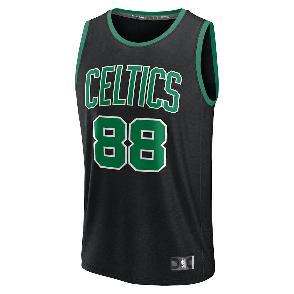 Neemias Queta Boston Celtics Fast Break Replica Player Jersey Statement Edition Black