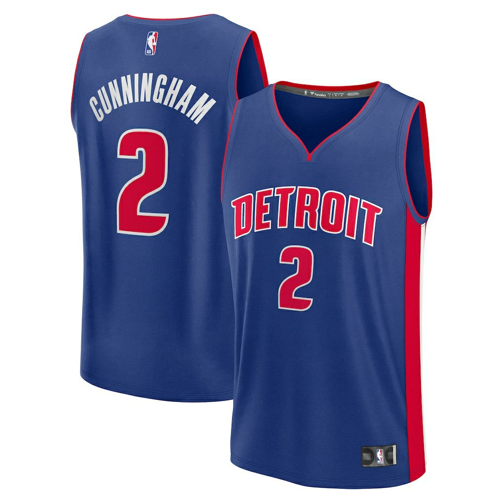 Cade Cunningham Detroit Pistons Fast Break Replica Player Jersey Icon Editi- Blue