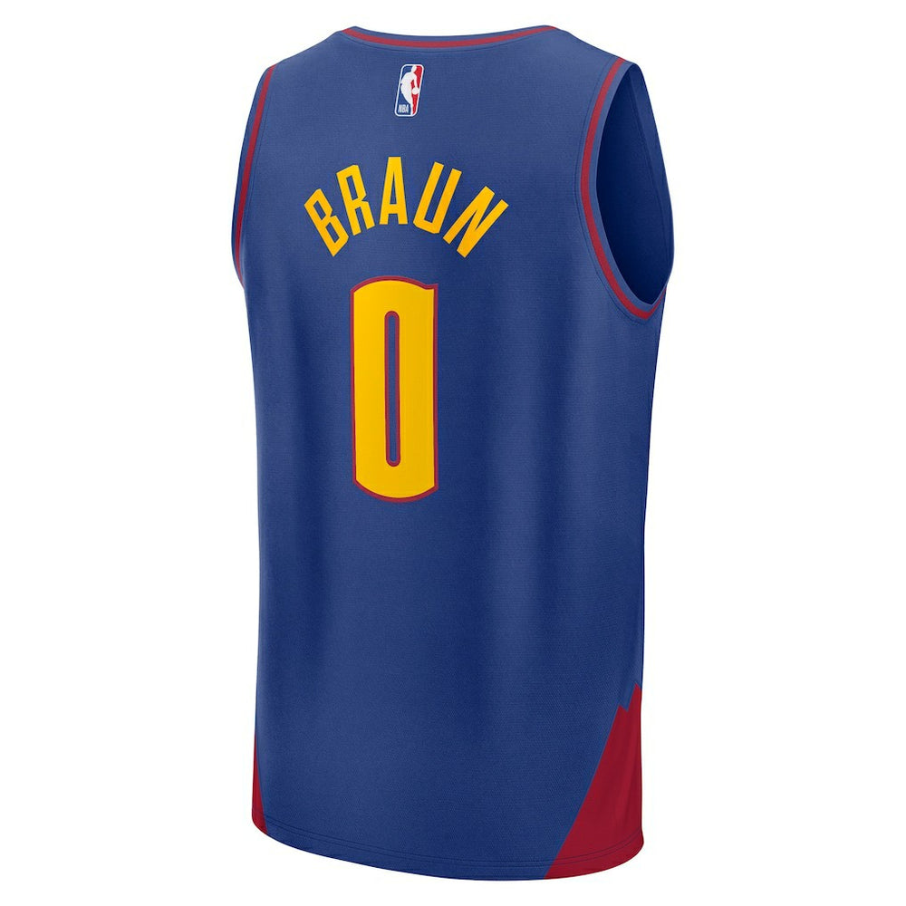 Christian Braun Denver Nuggets Fast Break Replica Player Jersey Statement Editi- Blue