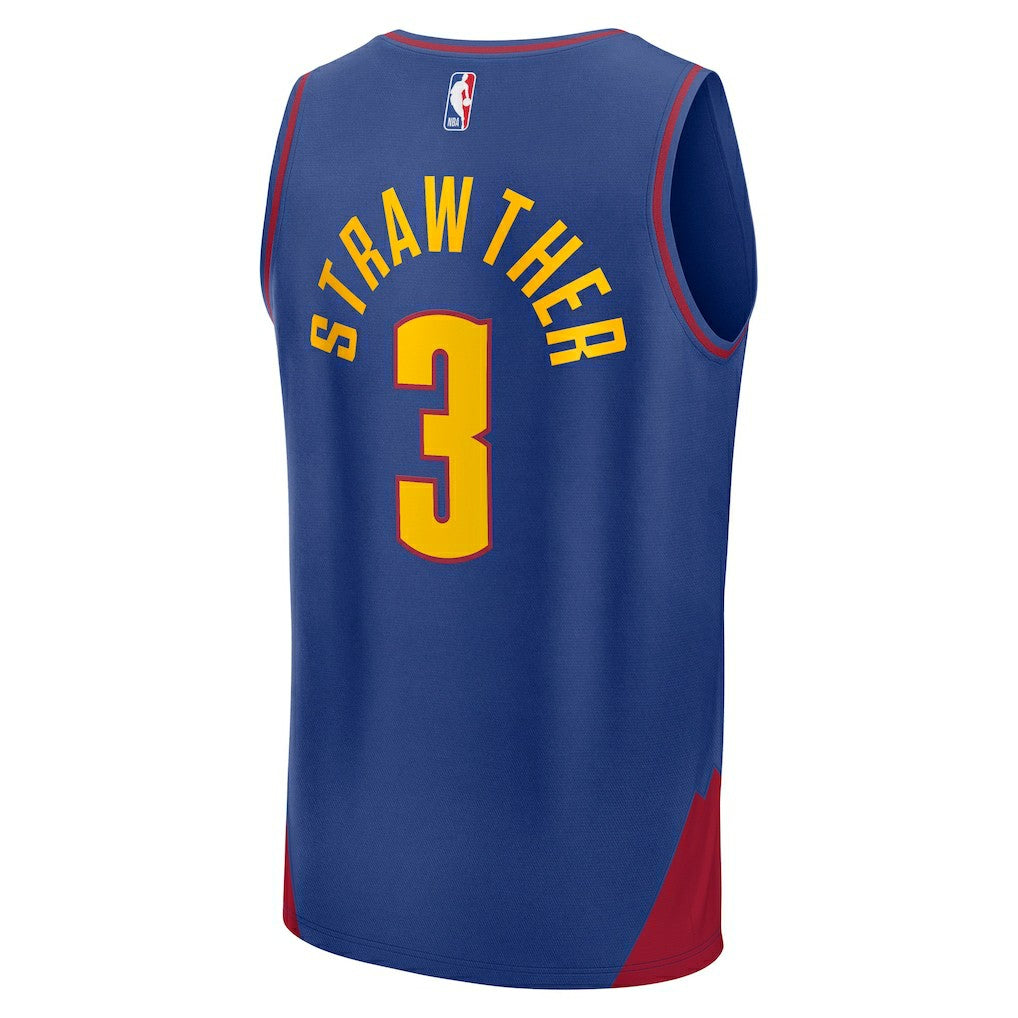 Julian Strawther Denver Nuggets Fast Break Replica Player Jersey Statement Editi- Blue