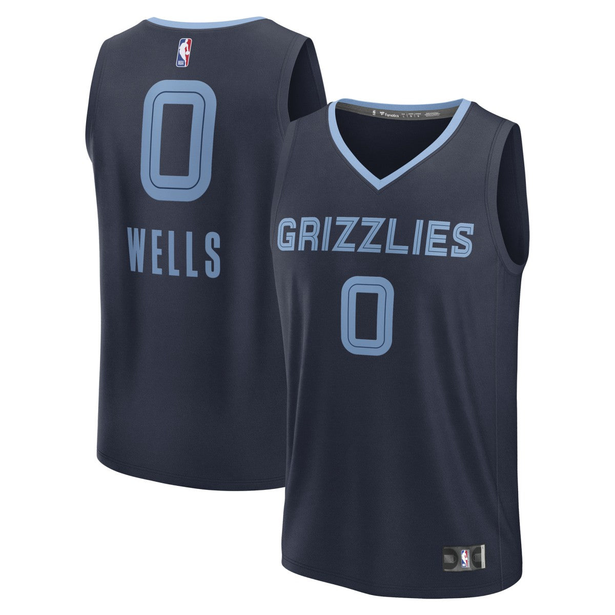 Jaylen Wells Memphis Grizzlies Fast Break Replica Player Jersey Icon Edition Navy