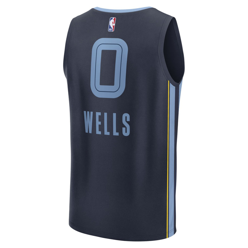 Jaylen Wells Memphis Grizzlies Fast Break Replica Player Jersey Icon Edition Navy