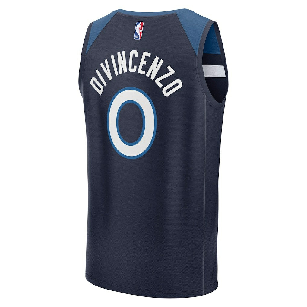 Donte DiVincenzo Minnesota Timberwolves Fast Break Replica Player Jersey Icon Edition Navy